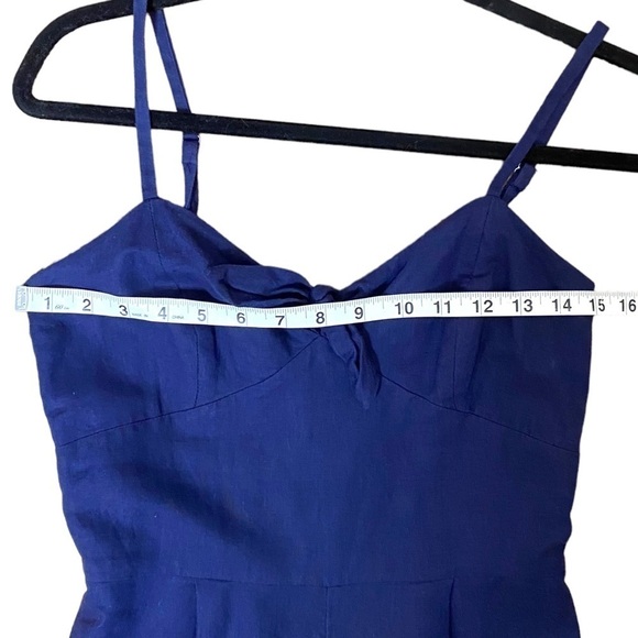 J Crew Tie Front Wide Leg Jumpsuit in Linen Cotton - Picture 12 of 15